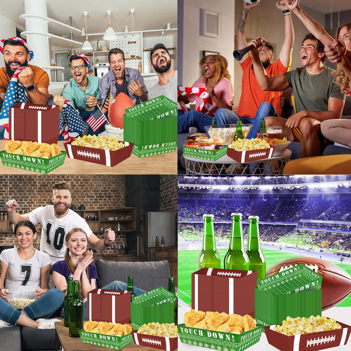 UROINEPA football party decor helps create neat snack stations.