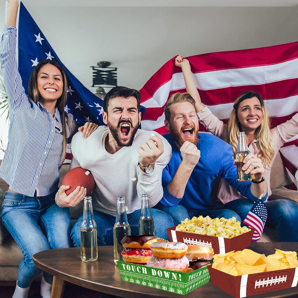 UROINEPA football party supplies fit football and Super Bowl celebrations.