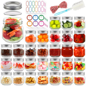 UrSpeedtekLive 8 oz mason jar with regular lids for versatile canning and storage