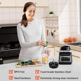 URSUMER blade is BPA-free and dishwasher safe for easy cleaning.