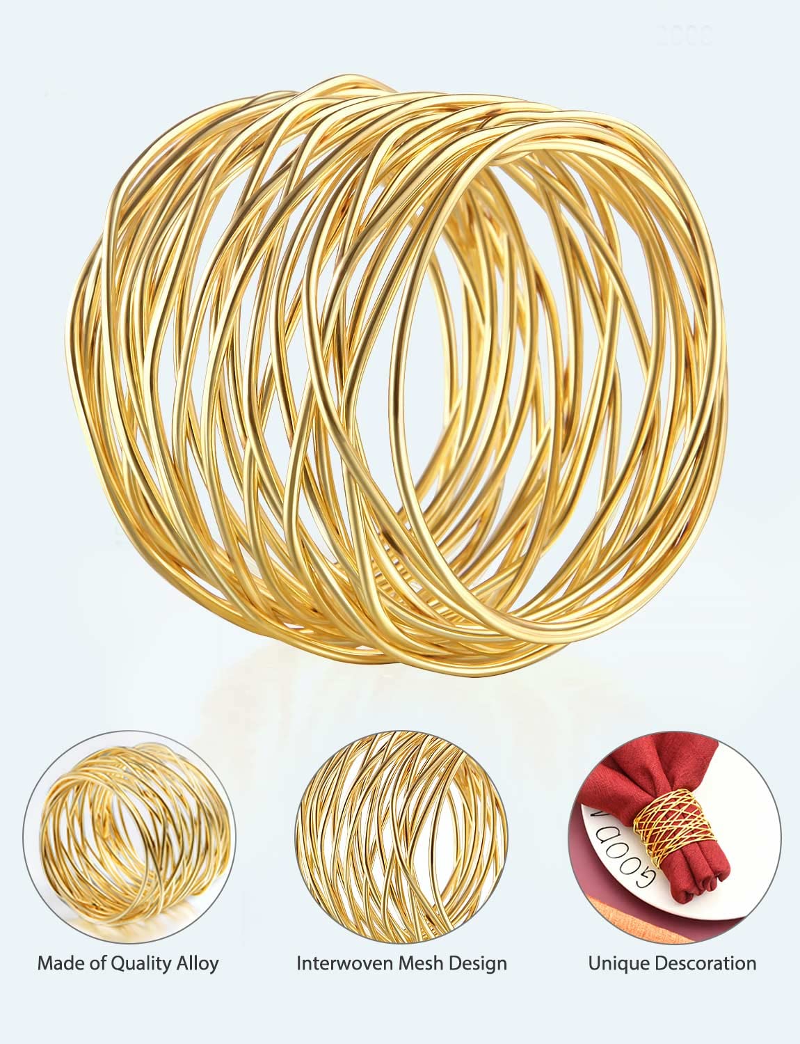URWOOW napkin rings as chic dinner decor on the table