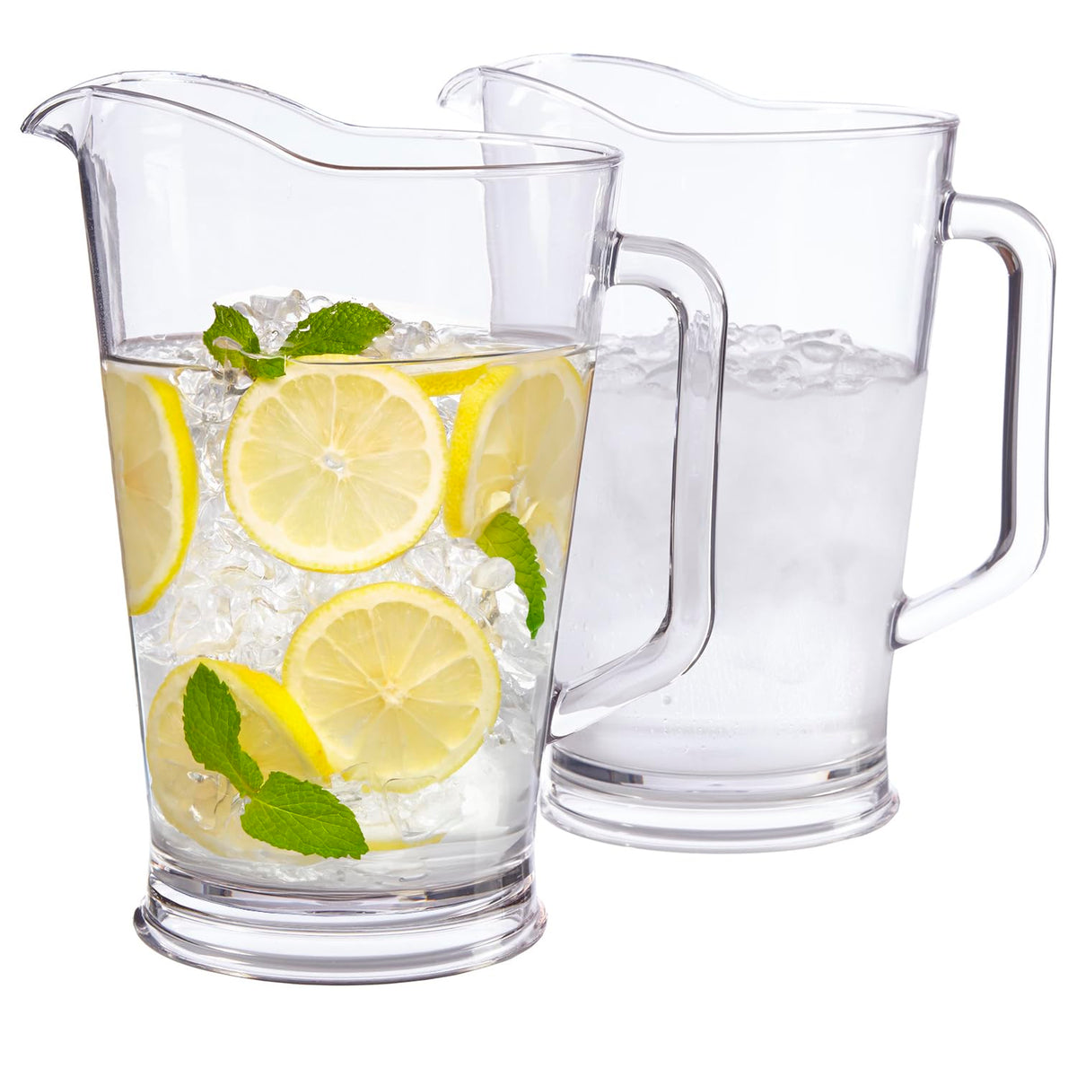 US Acrylic 64oz Bistro Pitcher Set 2 with two sturdy pitchers for easy party service.