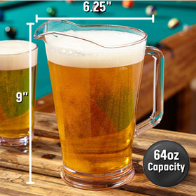 US Acrylic 64oz Bistro Pitcher Wide-Mouth Pour delivers smooth, controlled pours for every drink.