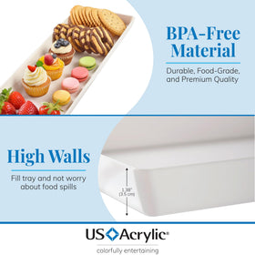 US Acrylic BPA-free plastic trays offer safe, reusable serving options