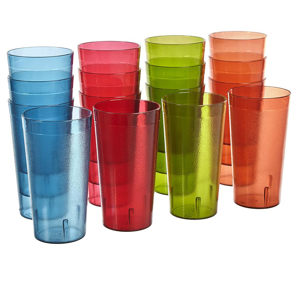 US Acrylic Cafe tumbler in blue, 20oz, stackable for outdoor sipping and daily use