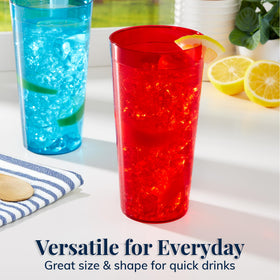 US Acrylic Café 32oz tumbler stackable design saves cabinet space