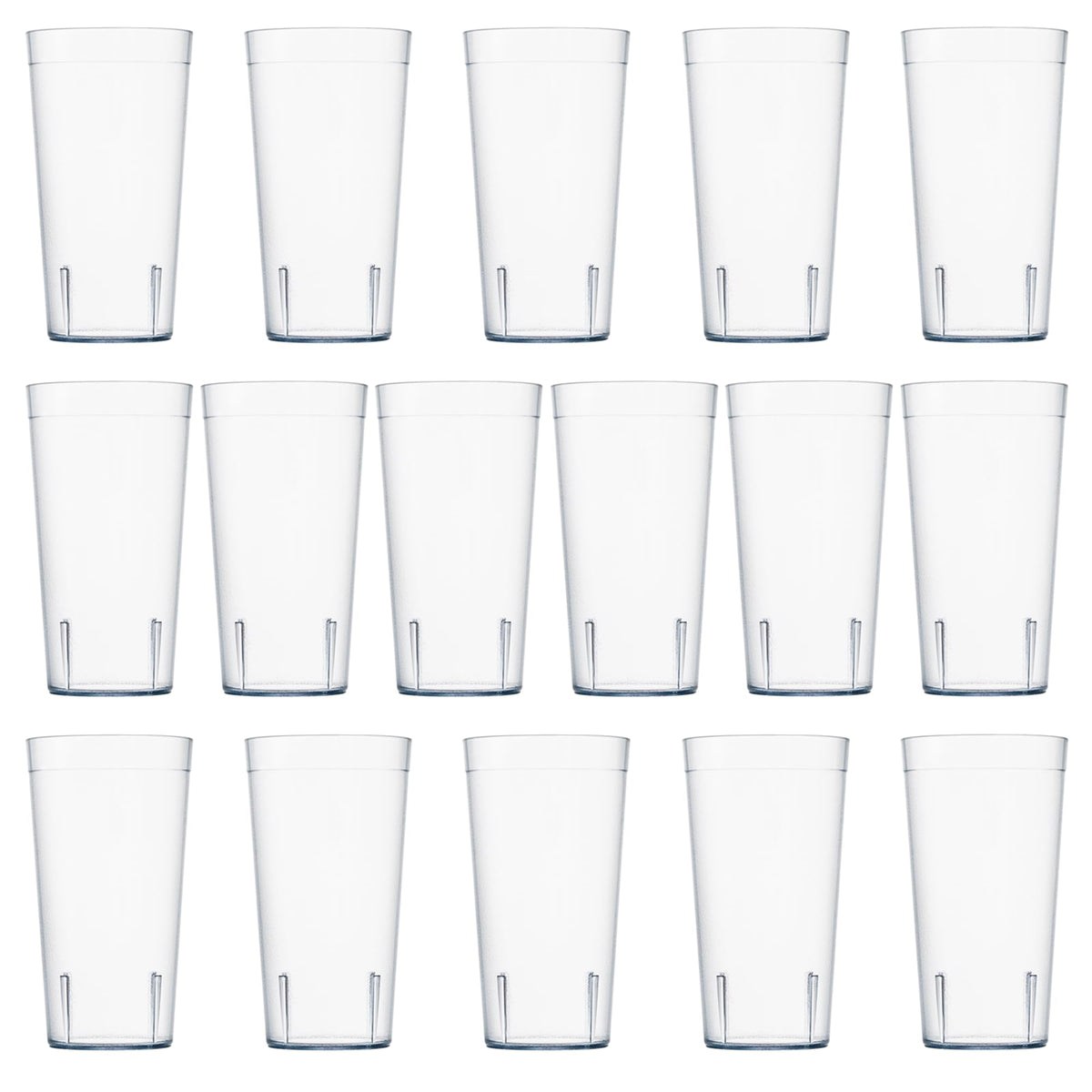 US Acrylic Cafe tumblers 20oz clear durable plastic; reliable daily use.