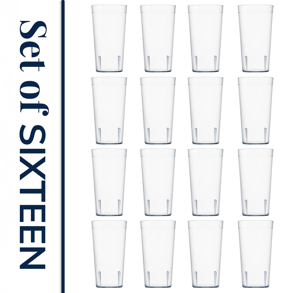 US Acrylic Cafe tumblers 20oz clear versatile size; fits many drinks.