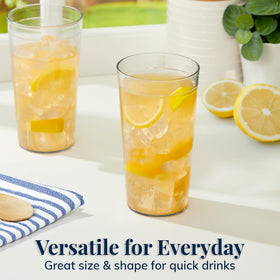 US Acrylic Cafe tumblers 20oz clear dishwasher-safe; easy cleanup after meals.