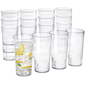 US Acrylic Cafe tumblers 20oz clear stackable; perfect for everyday use and space-saving storage.