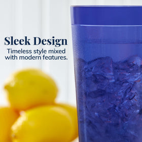 US Acrylic Café 32oz tumbler close-up on smooth top edge