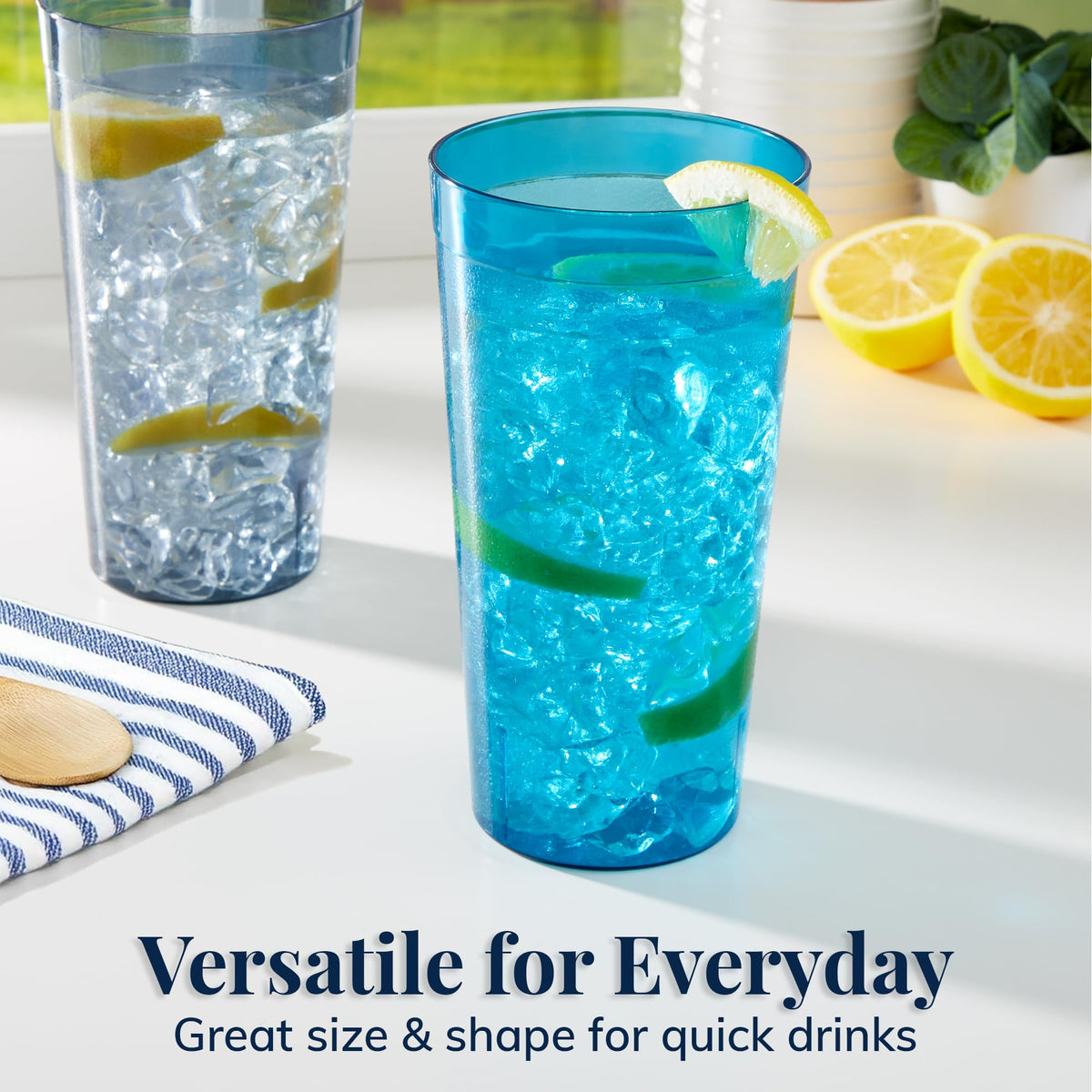 US Acrylic Café 32oz tumbler set showcasing coastal color palette