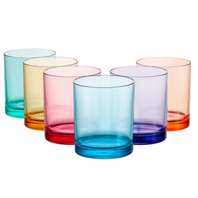 US Acrylic Classic 12oz glasses set in six colors for everyday entertaining.
