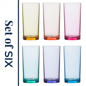 US Acrylic top-rack dishwasher safe glassware loading example.
