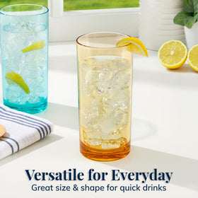 Thick base detail adds weight and a glass-like feel to US Acrylic tumbler.