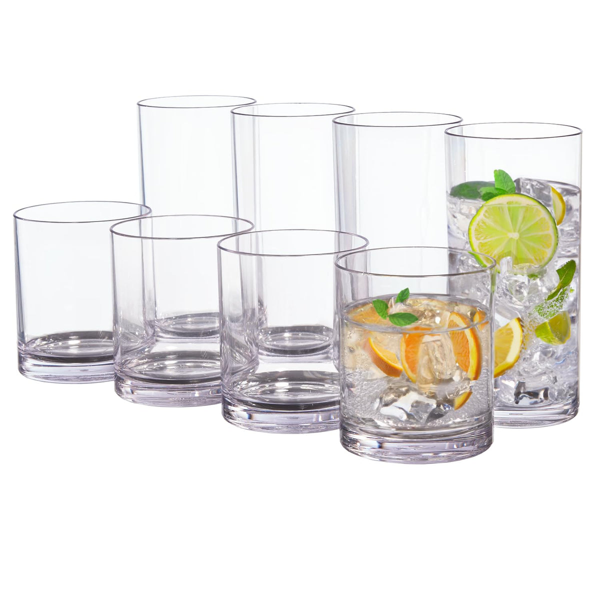 US Acrylic Classic Clear 12oz Rocks Glass for everyday use