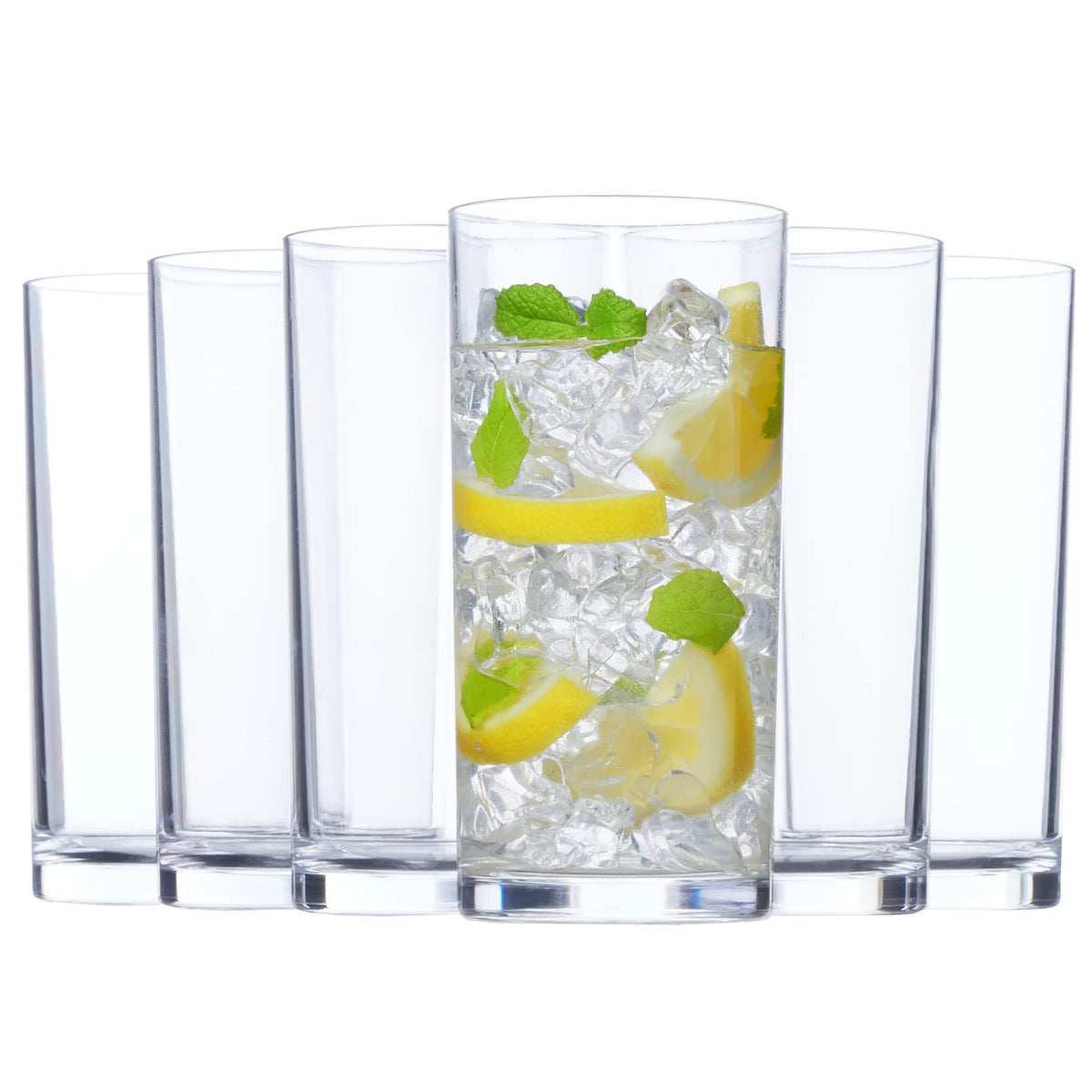 US Acrylic classic clear 16oz glasses for everyday use and stacking.