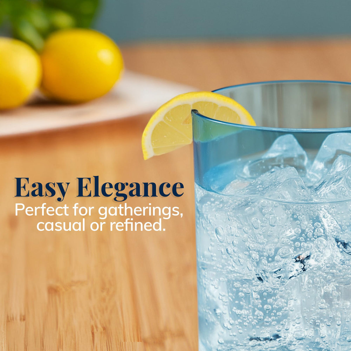 US Acrylic Classic smooth top edge for easy sipping comfort.