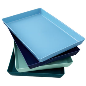 US Acrylic coastal serving trays top view with durable BPA-free surface