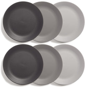 US Acrylic Everest plate with grey texture for everyday meals