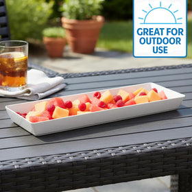 US Acrylic premium plastic trays resist warping for steady serving