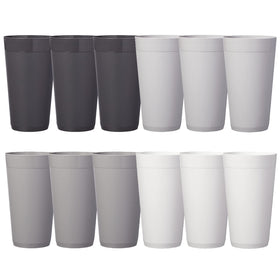 US Acrylic Newport 20oz tumbler in grey stone, stackable for space-saving storage