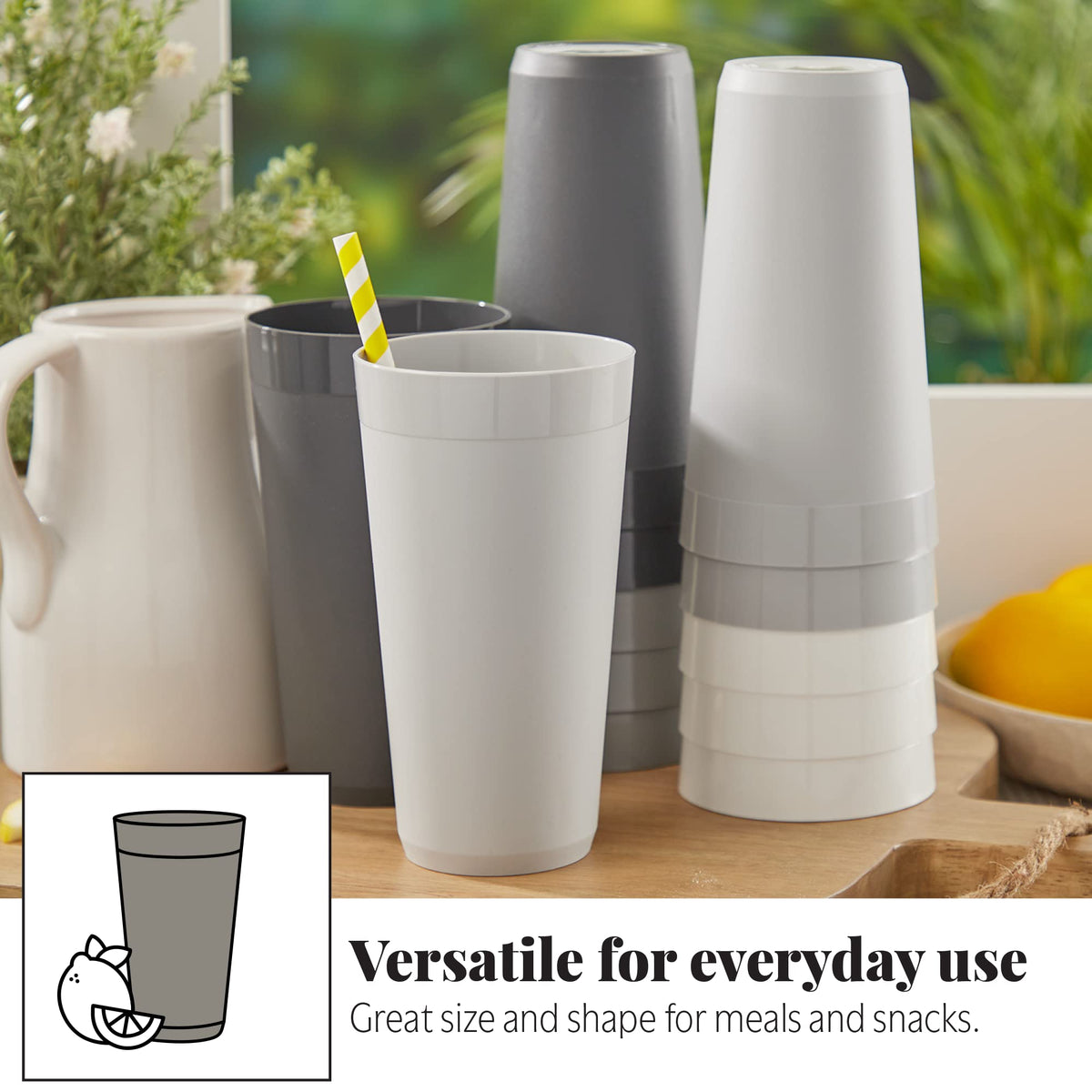 US Acrylic Newport 32oz tumbler grey shatter-resistant for events