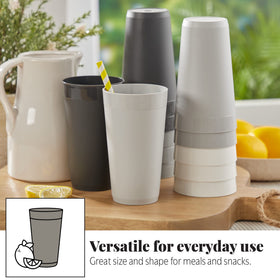 Smooth top edge on US Acrylic Newport 20oz tumbler for easy sipping