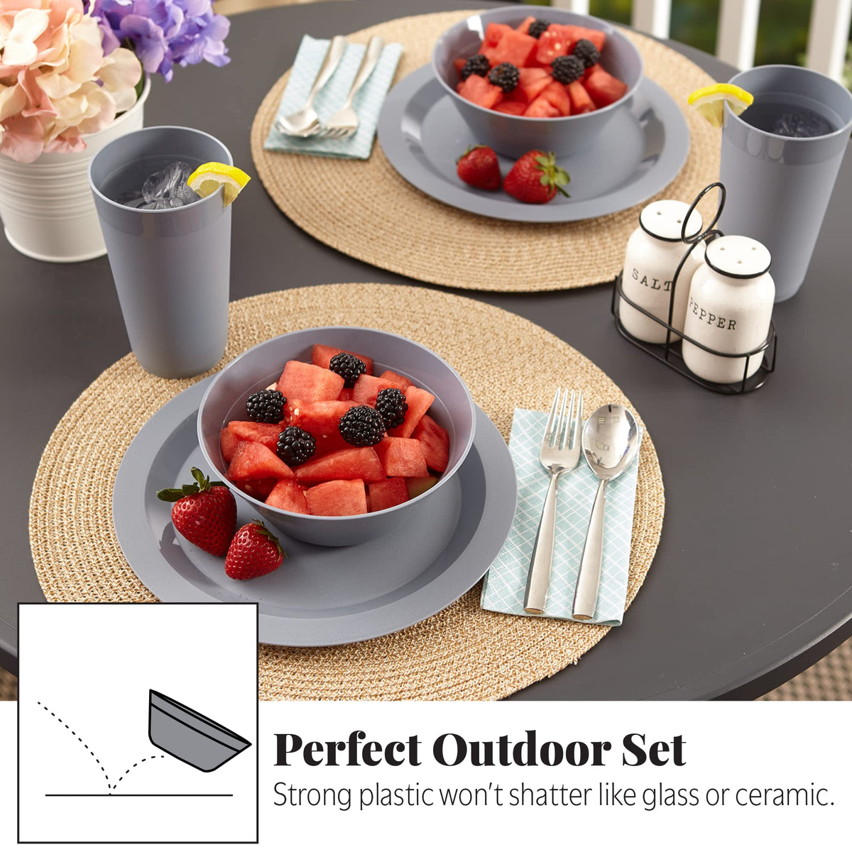 US Acrylic Newport top-edge smooth, comfortable edge for safe handling and everyday use