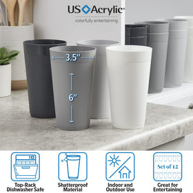 US Acrylic Newport unbreakable plastic tumbler for everyday durability