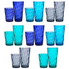 US Acrylic Optix 14oz rocks glasses with sturdy grip for everyday cocktails