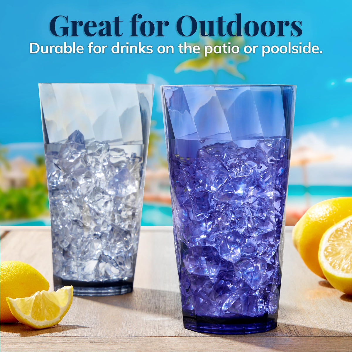 US Acrylic Optix 8-piece set arranged for versatile entertaining