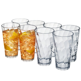 US Acrylic Optix 20oz clear tumbler with twist pattern, durable and dishwasher-safe