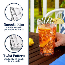 US Acrylic Optix 20oz plastic cups made in USA for everyday use