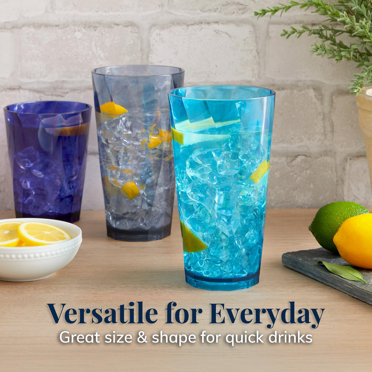 US Acrylic Optix coastal colors to brighten table settings