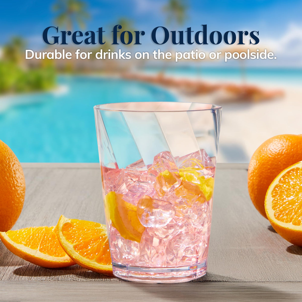 US Acrylic Optix dorm apartment-ready glasses suitable for small spaces.