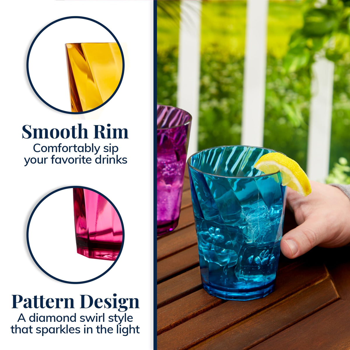 US Acrylic Optix 14oz cups are top-rack dishwasher safe for effortless cleanup.