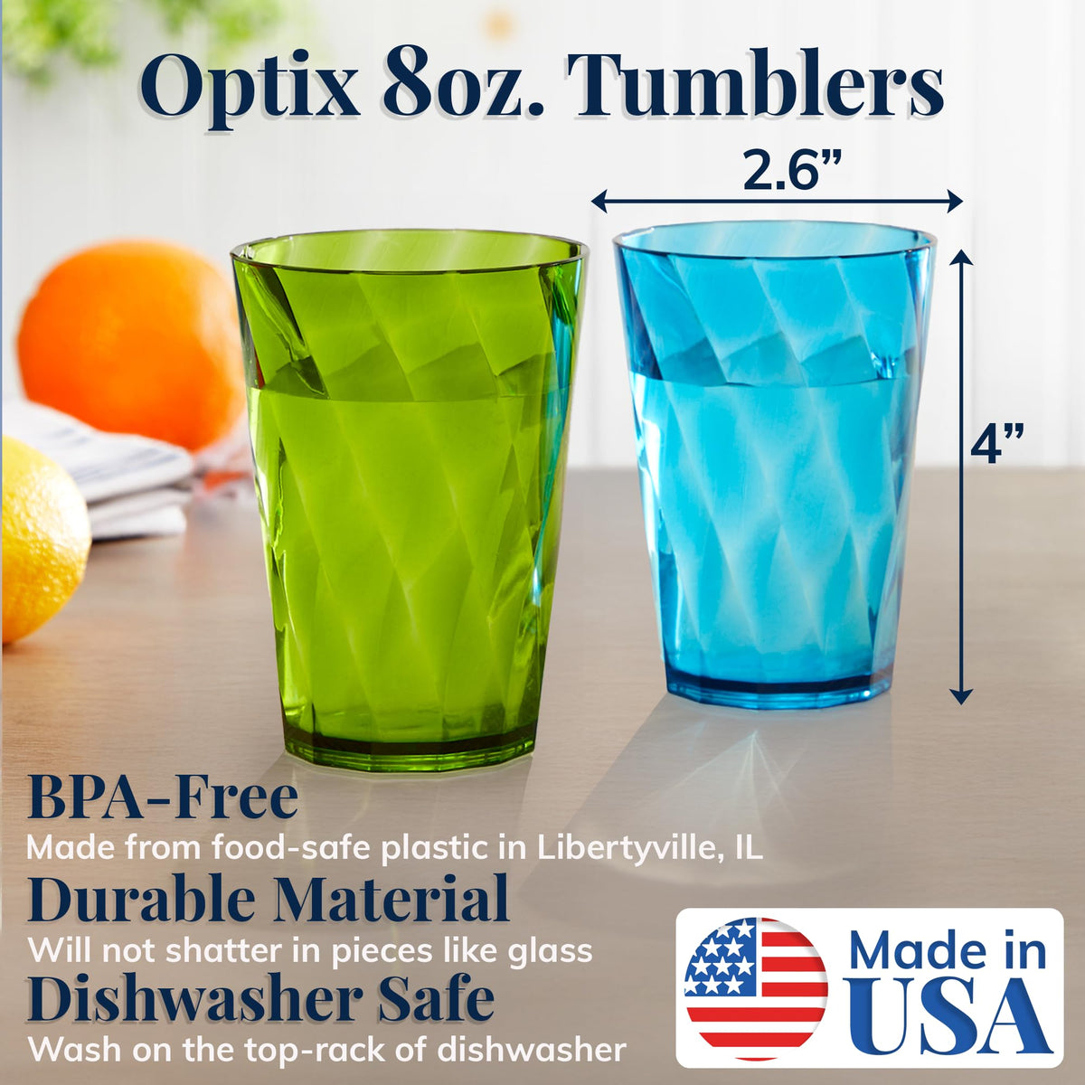 US Acrylic Optix Mini rainbow colors add vibrant flair to parties and gatherings.