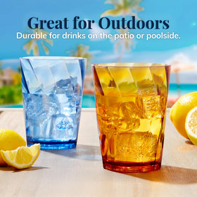 US Acrylic Optix outdoor entertaining on patio and poolside with durable cups.