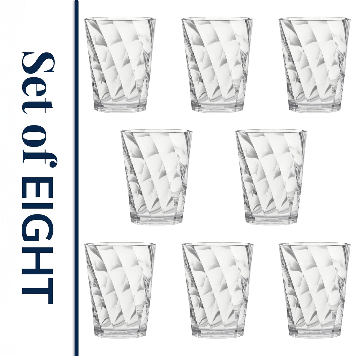 US Acrylic Optix outdoor patio glasses perfect for poolside gatherings.