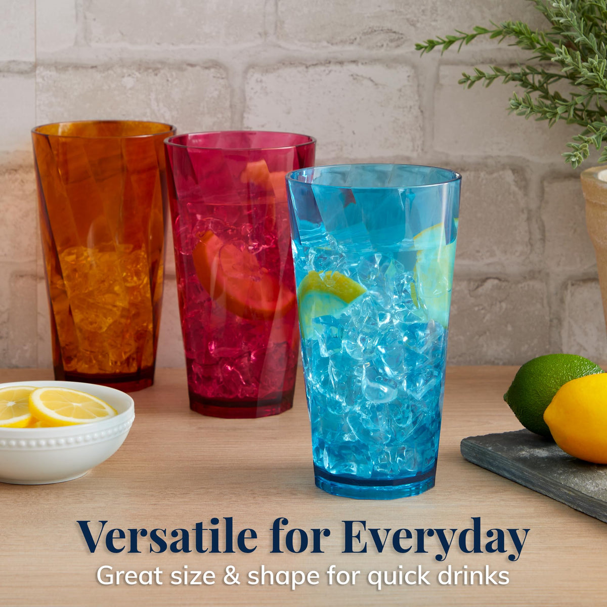 US Acrylic Optix smooth top edge for comfortable sipping