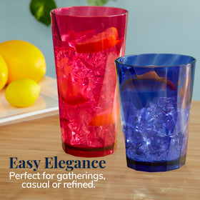 US Acrylic Optix glass features a smooth top edge for easy sipping.