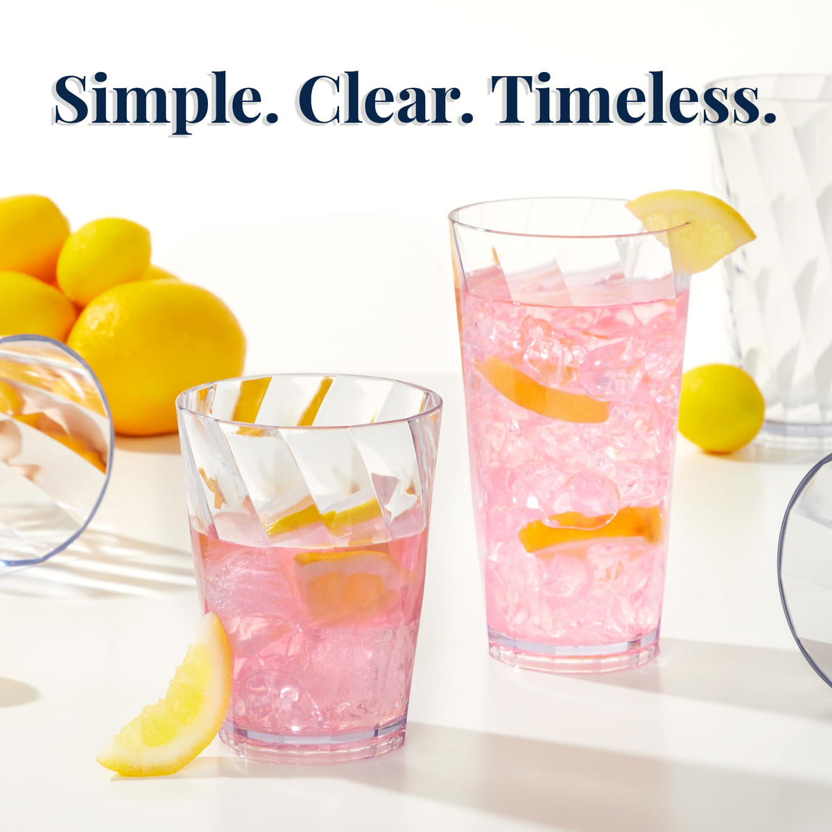 US Acrylic Optix thick-base 20oz glass for durable entertaining.