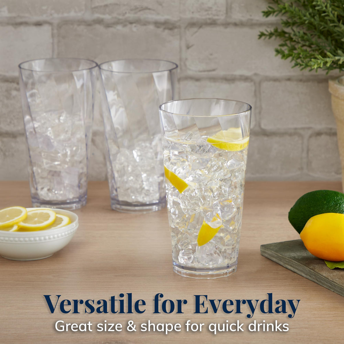 US Acrylic Optix 8-pack of BPA-free plastic cups for parties and events
