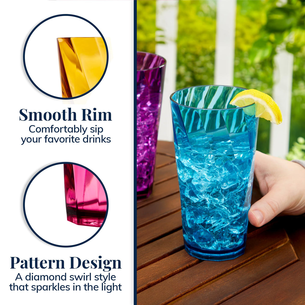 US Acrylic Optix thick base with a glass-like feel