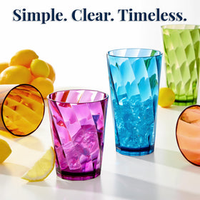 US Acrylic Optix glass has a thick base for a glass-like feel.
