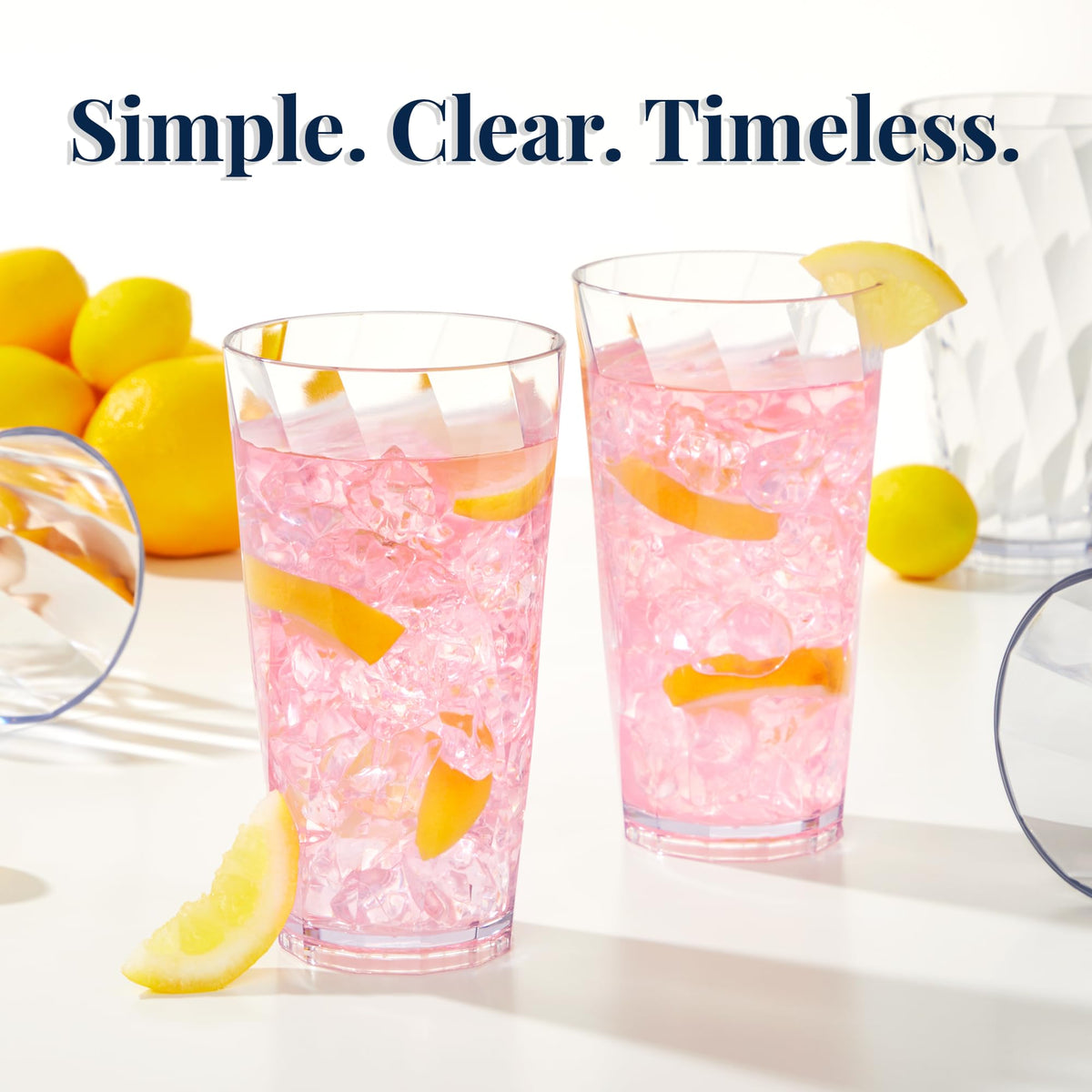 US Acrylic Optix twist-pattern tumblers suitable for outdoor entertaining