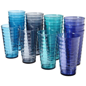 US Acrylic Splash indigo 18oz tumbler for everyday use, durable and easy to stack