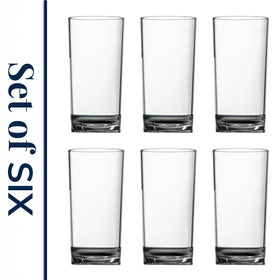 US Acrylic thick-base clear look glasses suitable for cocktails and water.
