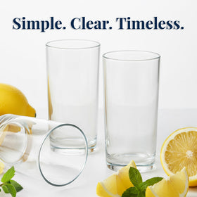 US Acrylic top-rack dishwasher-safe glasses for easy cleaning.